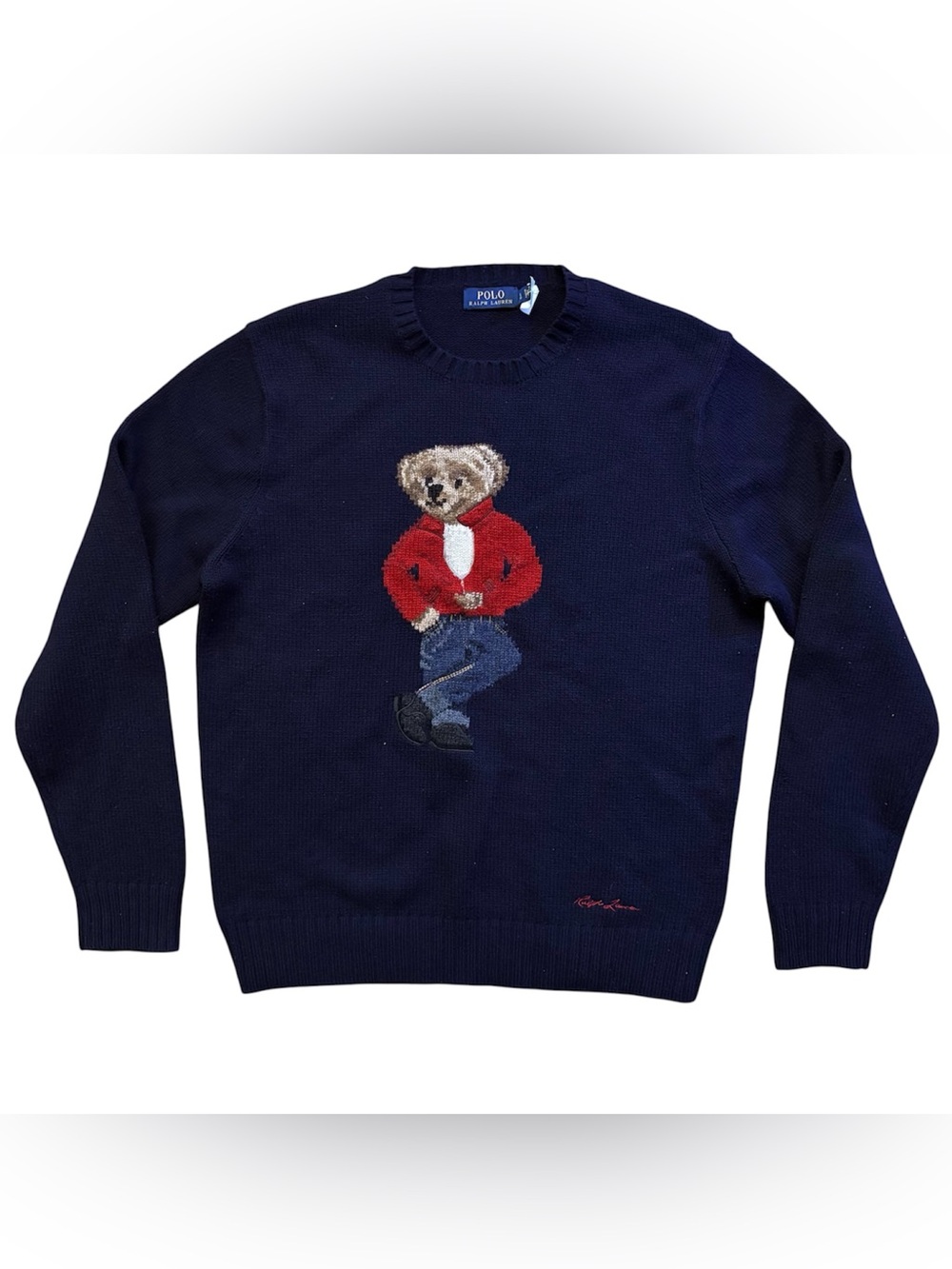 Polo by Ralph Lauren Navy Crewneck Sweater James Dean